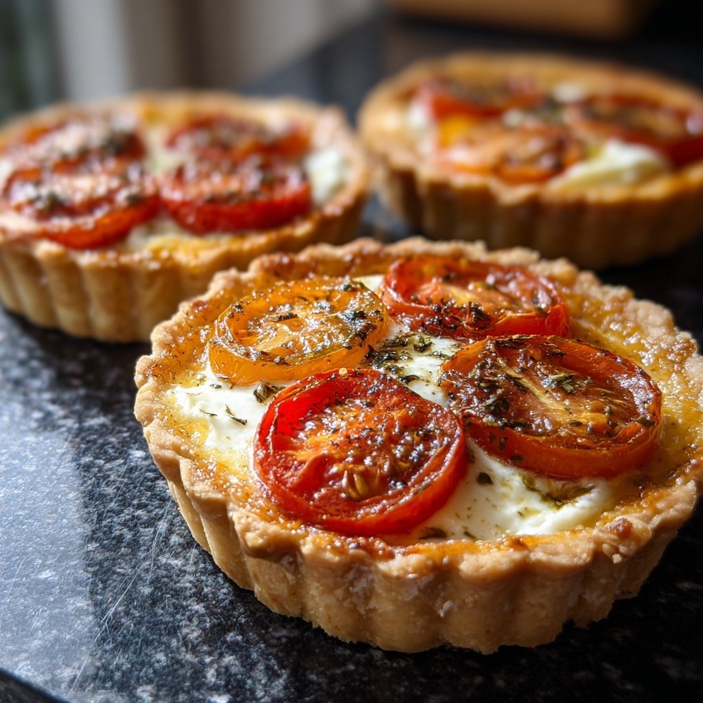 Tartelettes mit Tomaten und Mozzarella