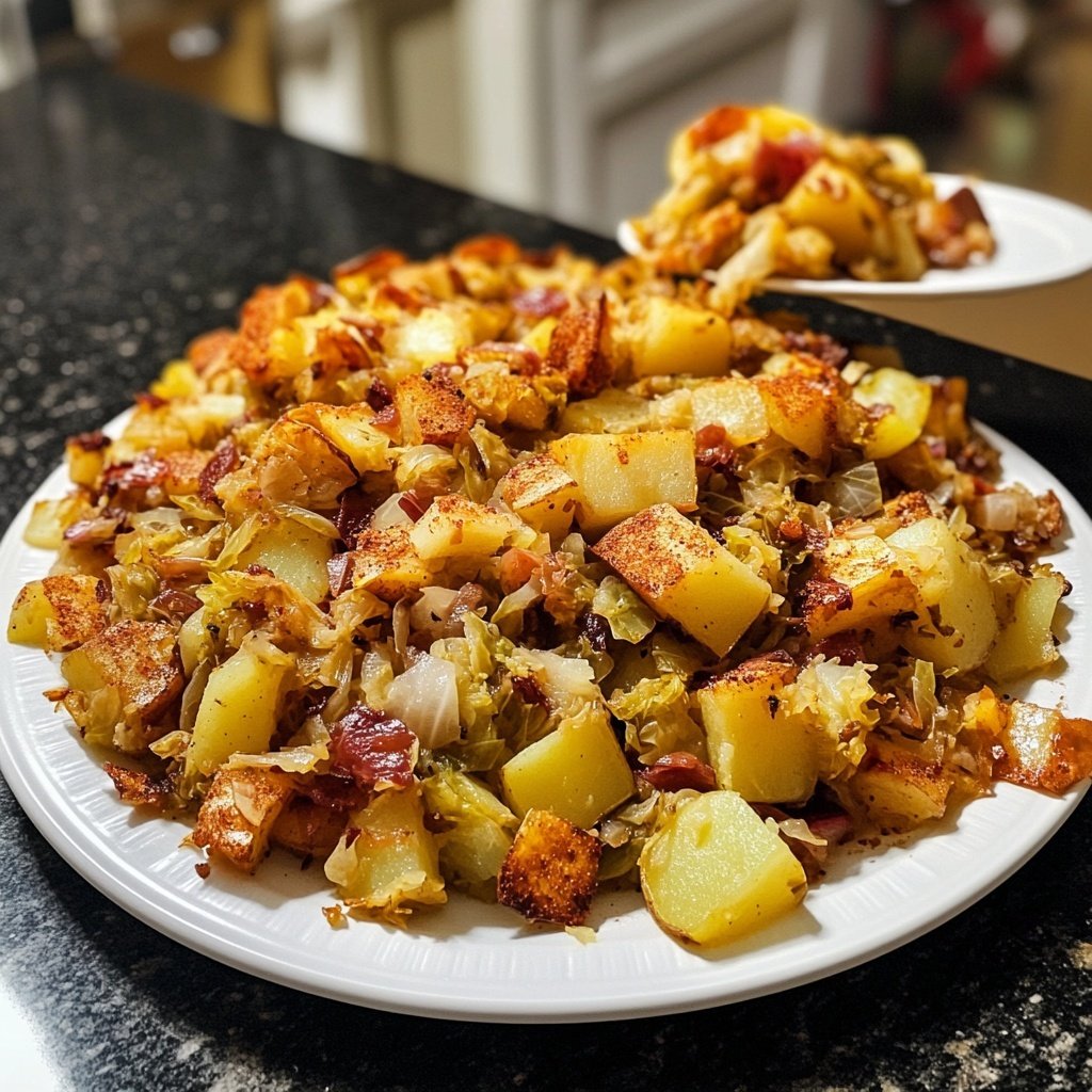 Herzhafte Spitzkohl-Kartoffel-Pfanne