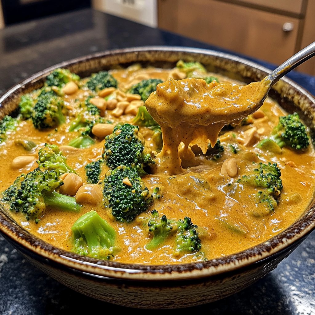 Curry mit Brokkoli und Erdnuss