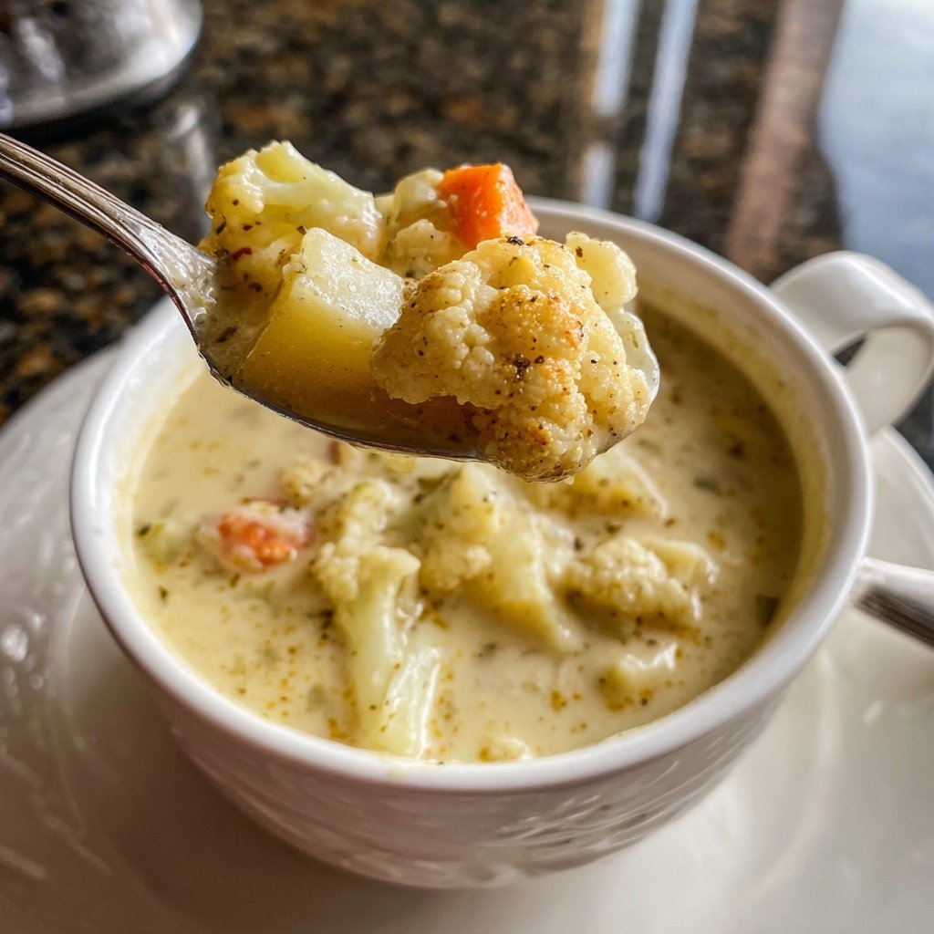 Blumenkohlsuppe mit Kartoffeln