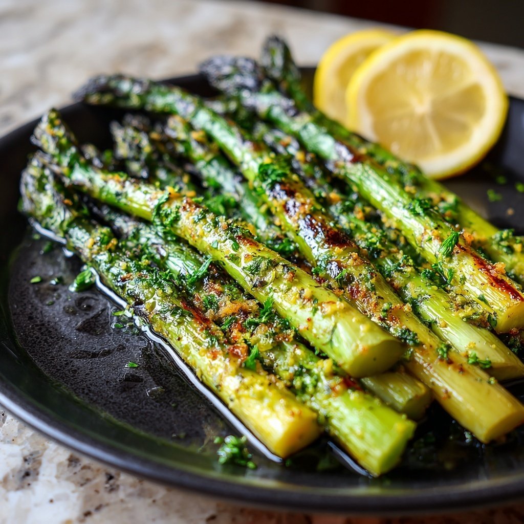 Grüner Spargel Mit Zitronen Kruste