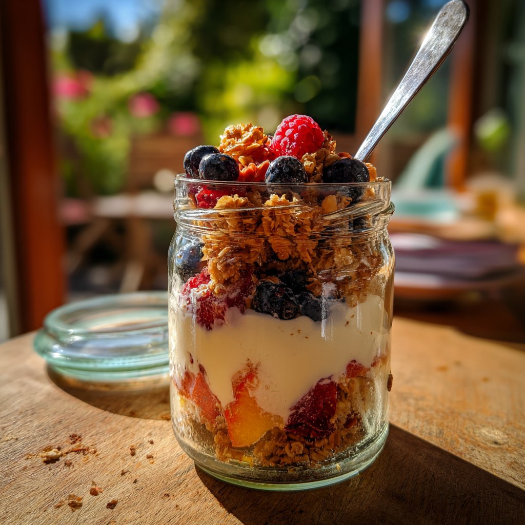 Frühstück zum Mitnehmen im Glas