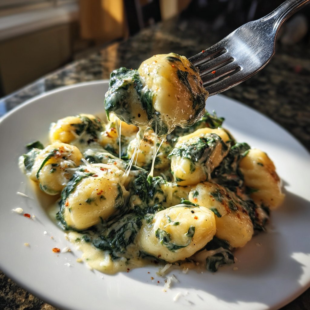 Gnocchi mit Spinat und Zitronensahne